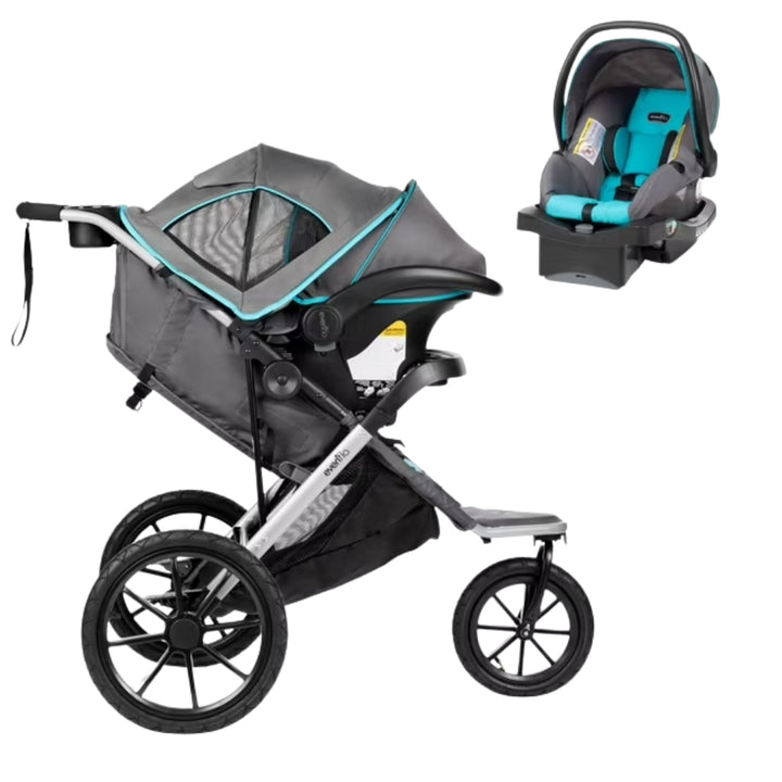 Evenflo - Système de voyage pour poussette de jogging Victory Plus avec siège d'auto pour bébé LiteMax (0-6 Ans)