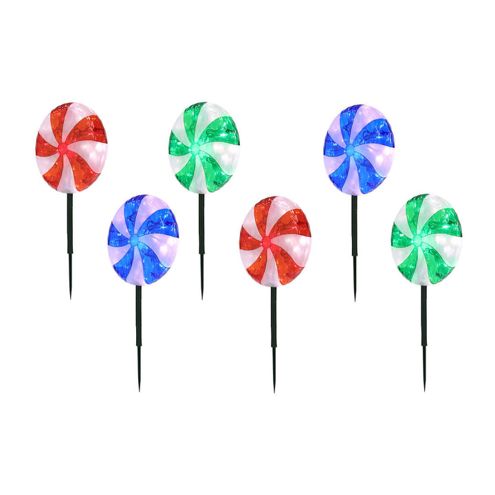 Set of 6 LED Lawn Stakes