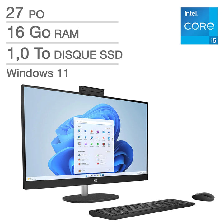 HP - Ordinateur Tout-en-un 27 po, Intel® Core™ i5-1334U
