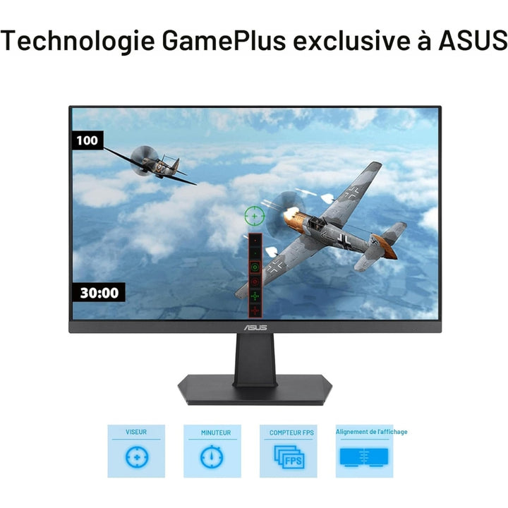 Moniteur ASUS 23,8" sans bordures 100 Hz FHD avec protection oculaire - VZ24EHF