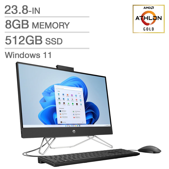 HP - All-in-One Desktop Computer 24-cb0309, AMD Athlon Gold 3150U