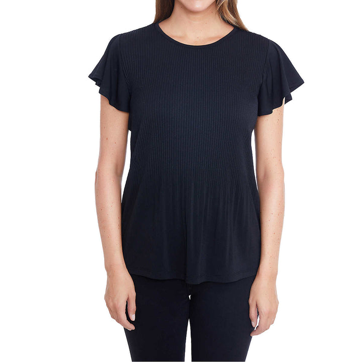 Philosophy - Pleated Top with Flowing Short Sleeves