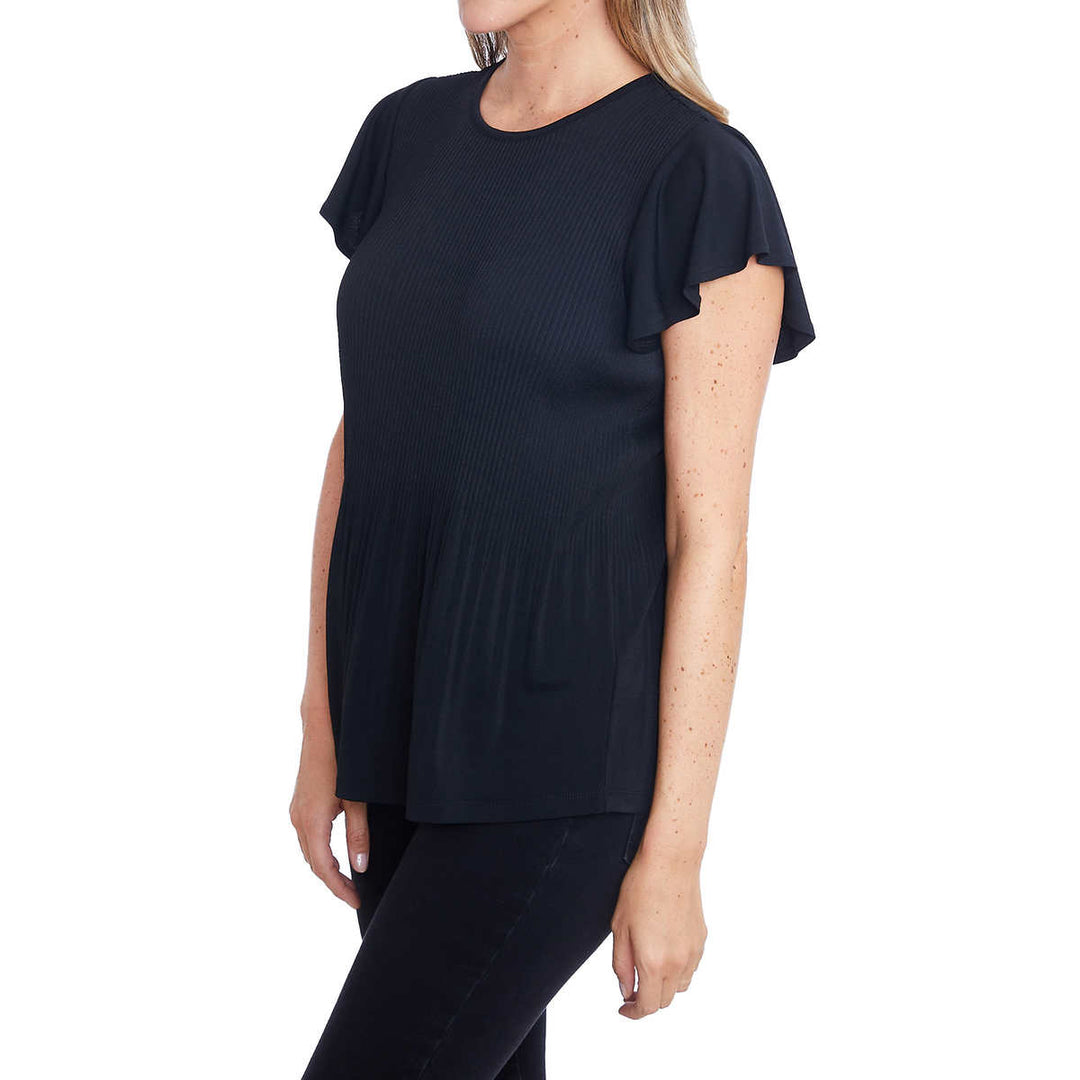 Philosophy - Pleated Top with Flowing Short Sleeves