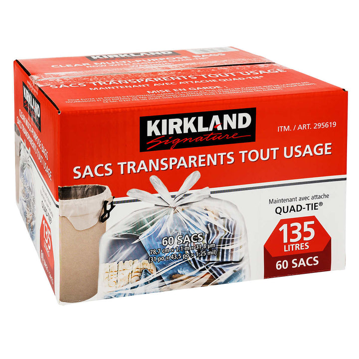 Kirkland Signature - Clear Bags, Pack of 60