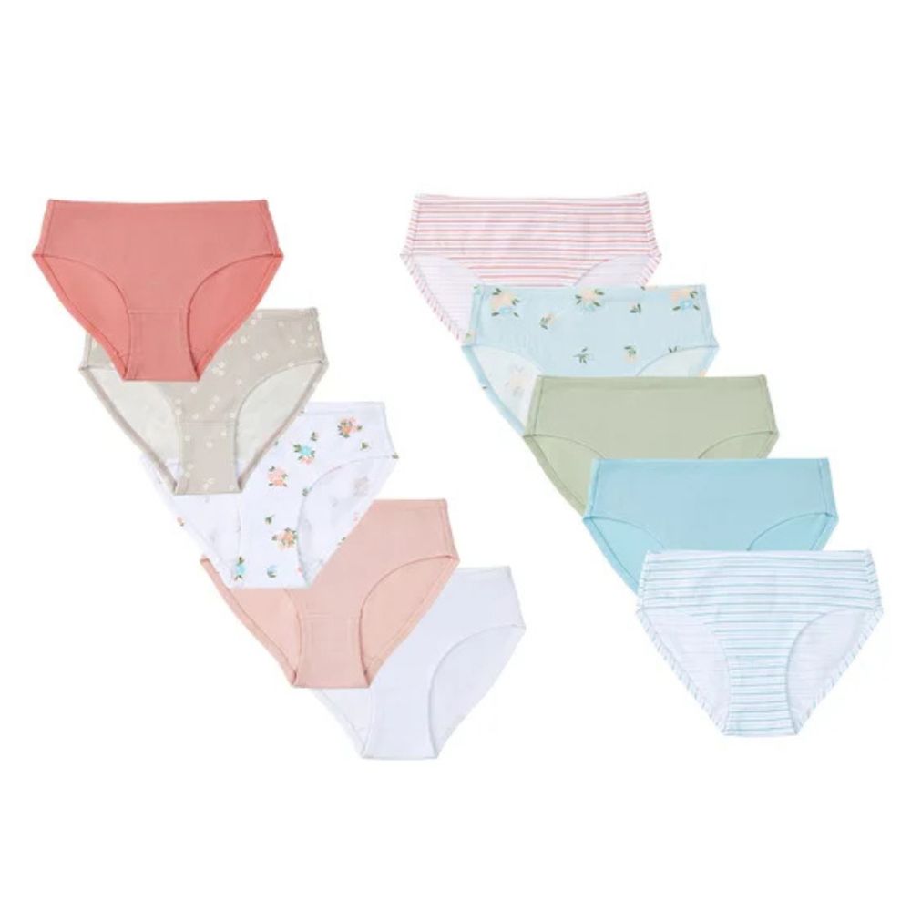 Trimfit - Girls' Bikini Panties Set, Pack of 10