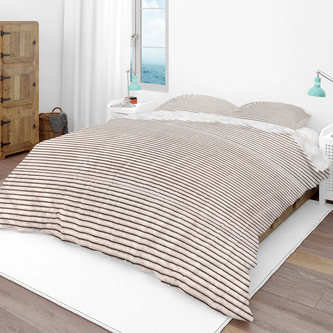 Swiss Collection - Ensemble de couette en peluche et sherpa