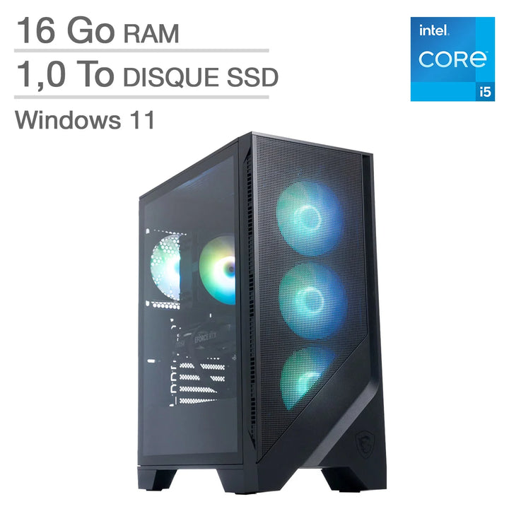 MSI Codex R2 - Ordinateur de bureau de jeux, Intel Core i5-13400F, NVIDIA GeForce RTX 3050 de 6 Go