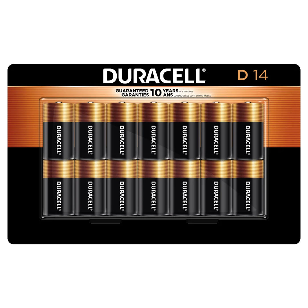 Duracell - Piles CopperTop D, paquet de 14