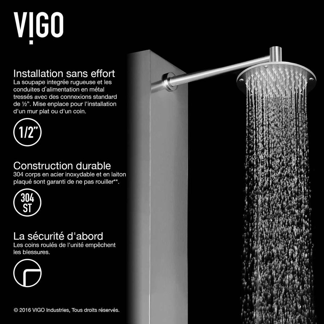 Vigo – Dilana Shower Column with Round Rain Showerhead