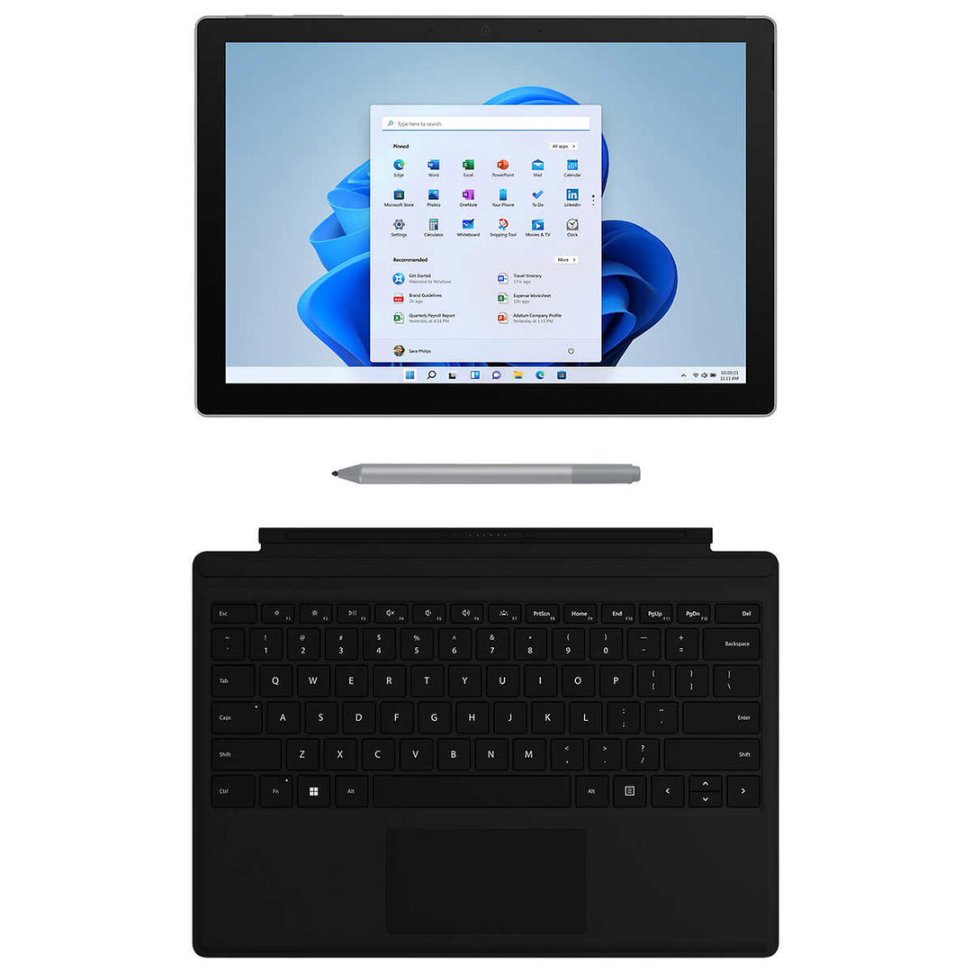 Microsoft - Ensemble Microsoft Surface Pro 7+ - Intel Core i5 de 11e génération - W 11