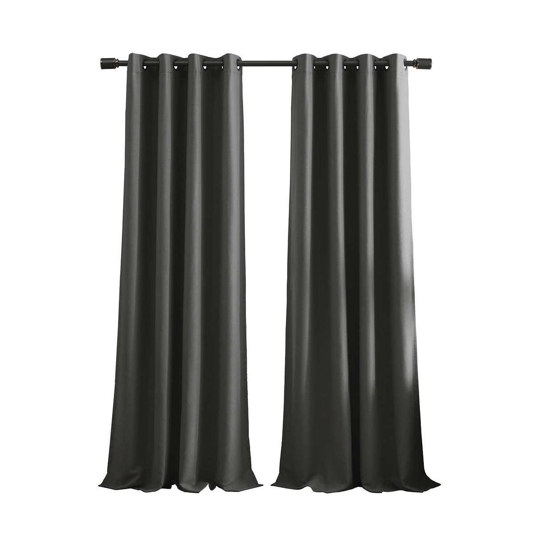 Silk Home Bon Luxe Varsity Collection 2-Piece Blackout Curtain Panel Set