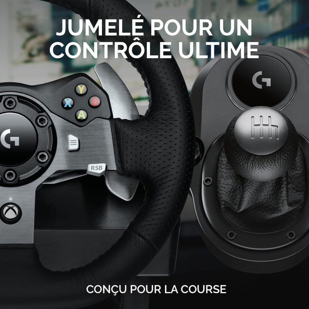 Logitech - G920 Driving Force Racing Wheel + Pedals + Shifter