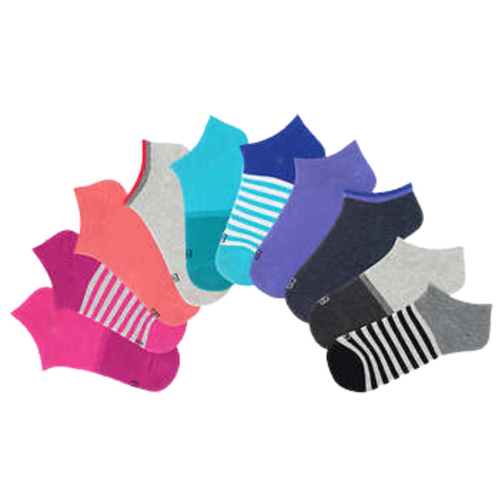 K.Bell - Chaussettes à base invisible, paquet de 10 paires pour femmes
