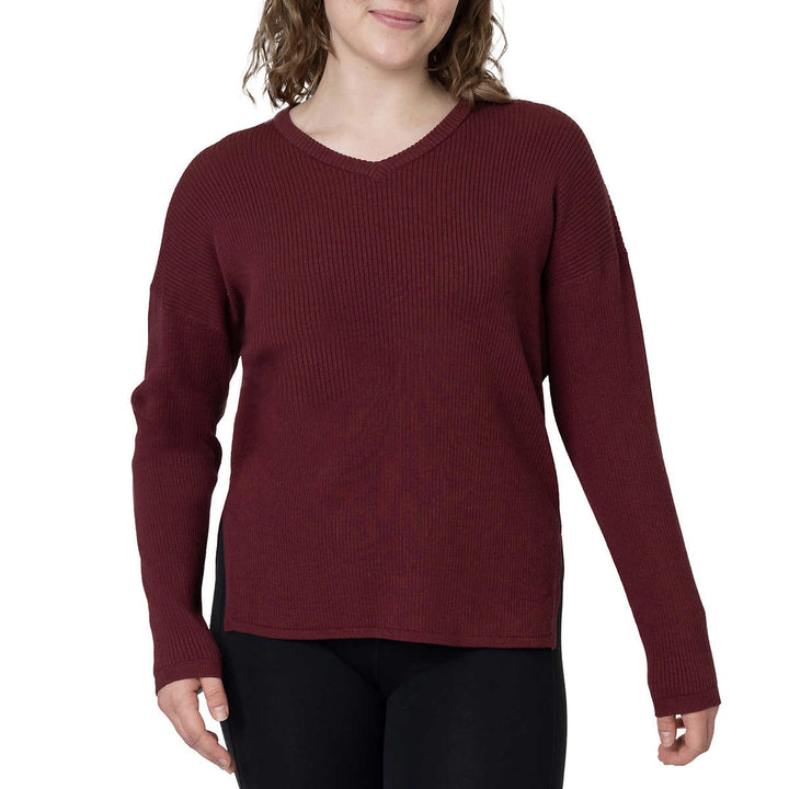 ELLE - Long Sleeve V-Neck Sweater