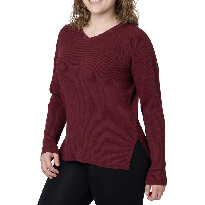 ELLE - Long Sleeve V-Neck Sweater