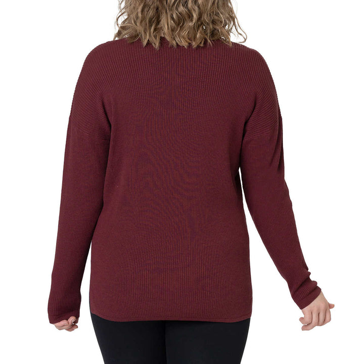ELLE - Long Sleeve V-Neck Sweater