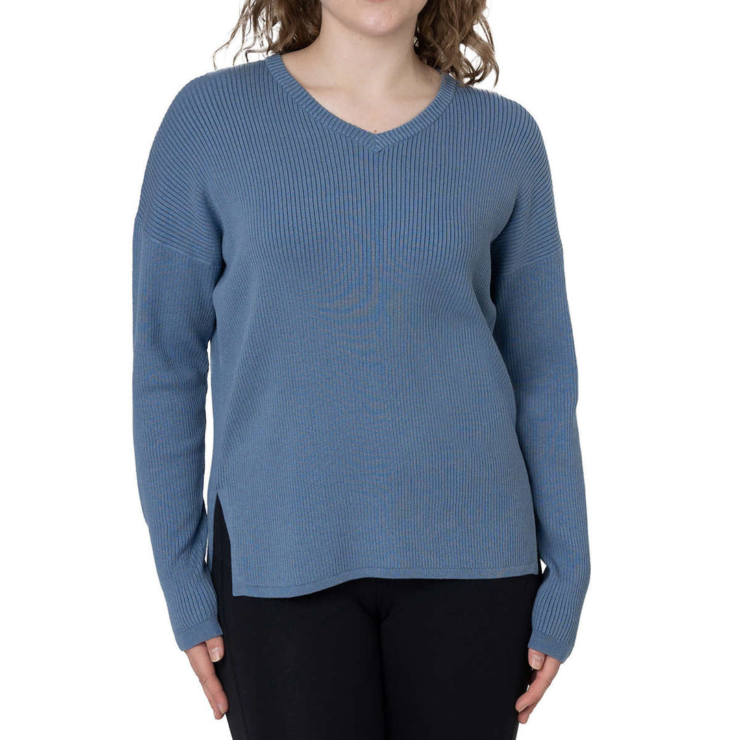 ELLE - Long Sleeve V-Neck Sweater