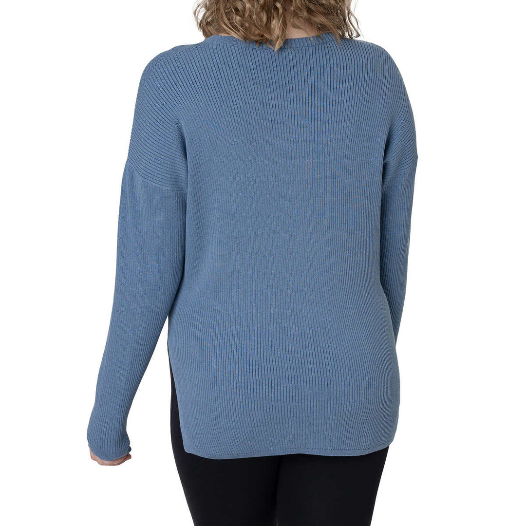 ELLE - Long Sleeve V-Neck Sweater