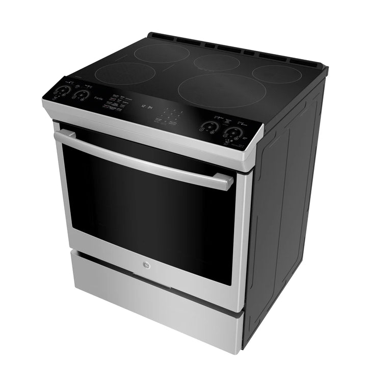 GE - 30" slide-in induction range, 5.3 cu ft