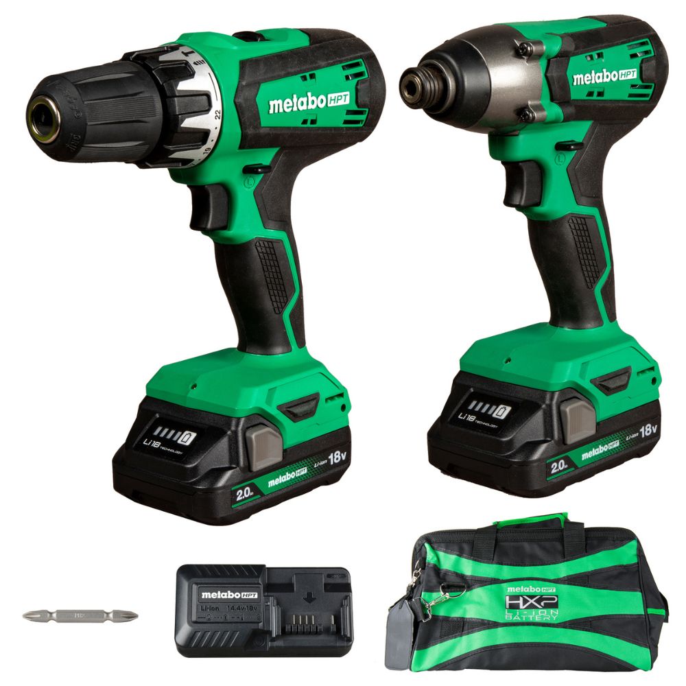 Metabo - Ensemble combiné perceuse à percussion et perceuse à percussion 18 V - HPT KC18DFX