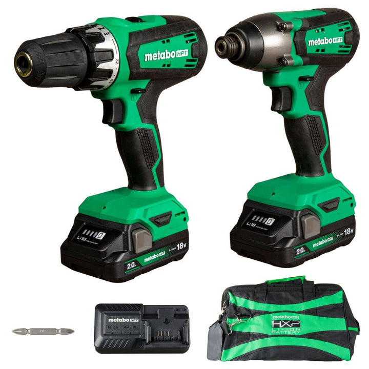 Metabo - Ensemble combiné perceuse à percussion et perceuse à percussion 18 V - HPT KC18DFX