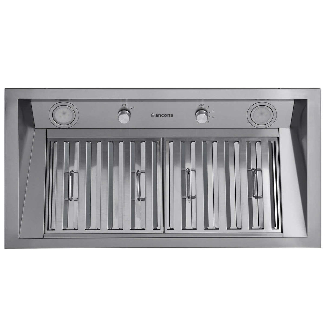 Ancona - Stainless steel ducted range hood, 600 CFM maximum