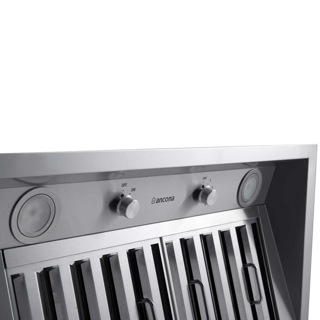 Ancona - Stainless steel ducted range hood, 600 CFM maximum