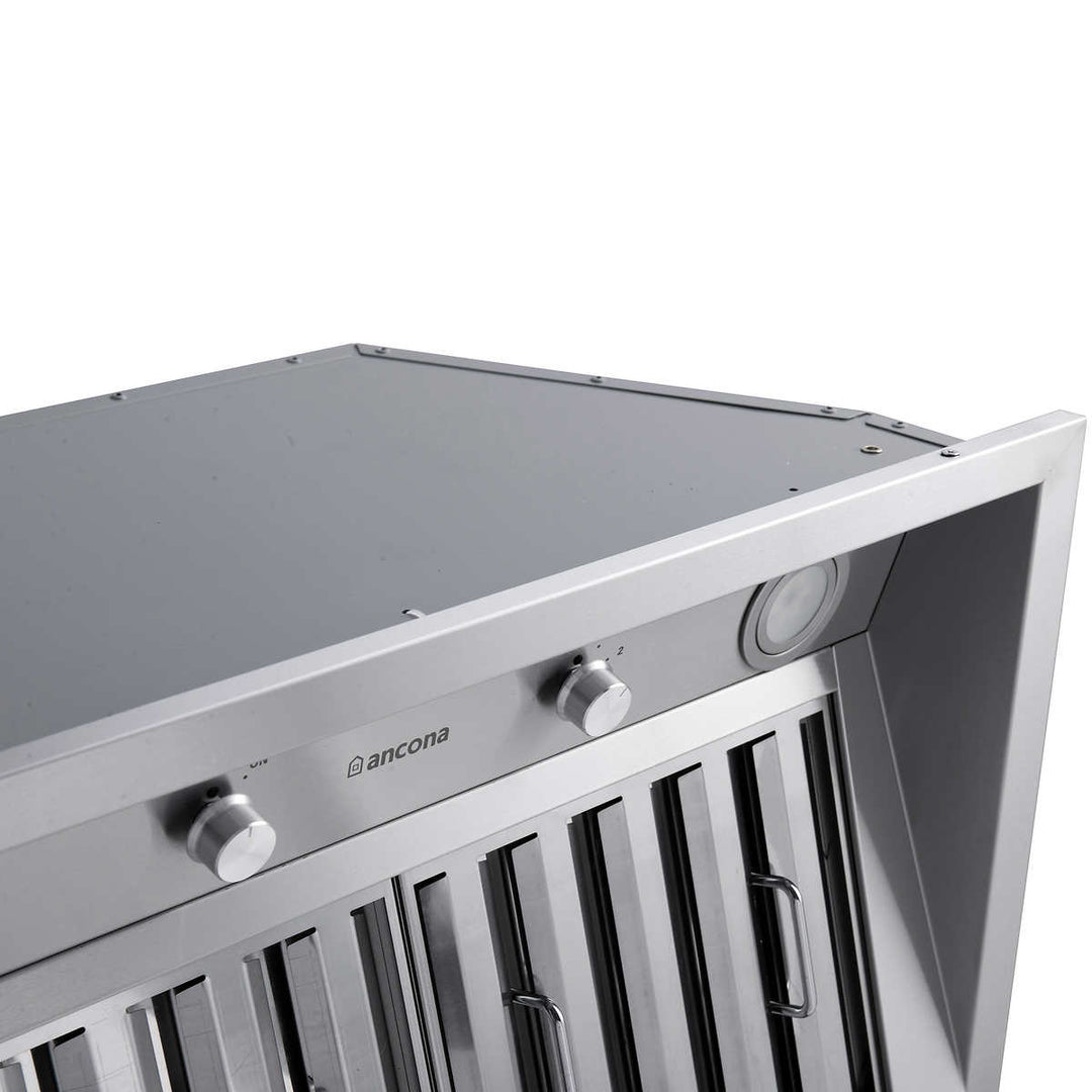 Ancona - Stainless steel ducted range hood, 600 CFM maximum