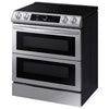 Samsung - 30" 6.3 Cu. Ft. Electric Range - Stainless Steel - Flex Duo - AirFryer 