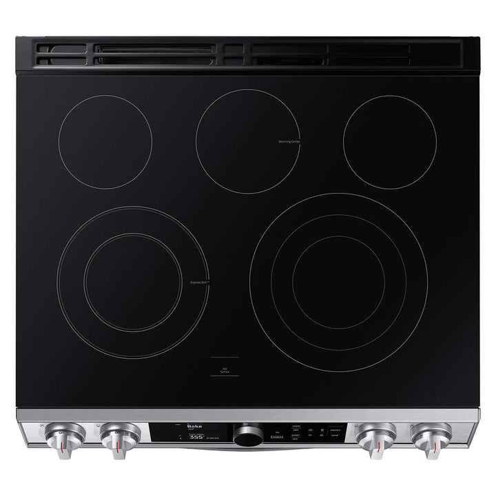 Samsung - 30" 6.3 Cu. Ft. Electric Range - Stainless Steel - Flex Duo - AirFryer 
