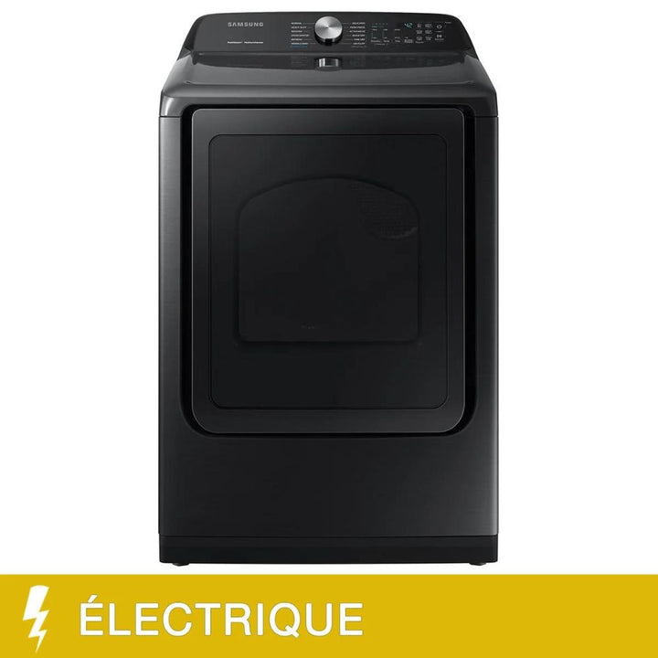 Samsung - Black Stainless Steel Electric Dryer
