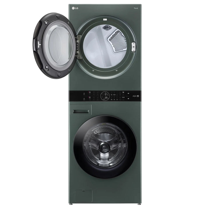 LG - Laveuse-sécheuse à chargement frontal, avec laveuse à vapeur de 5,2 pi³ et sécheuse à vapeur électrique de 7,4 pi³