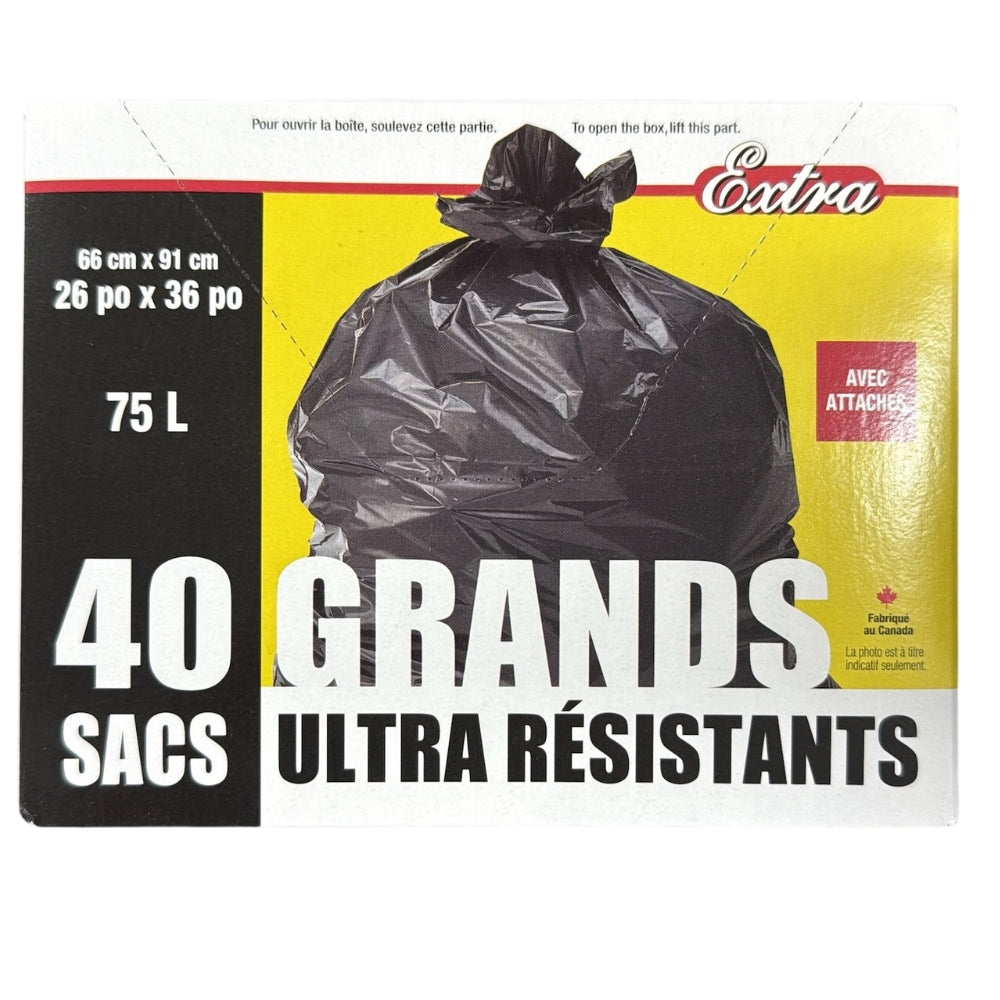 Ultra-Strong Garbage Bags, 40 Bags