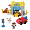 Fisher-Price - Ensemble de jeu de garage Little People prêt pour un voyage en voiture