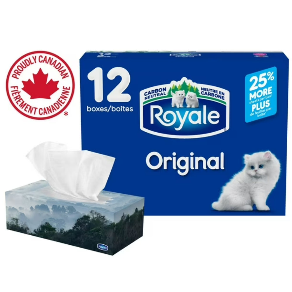 Royale -  Mouchoirs en papier Royale Original, 12 boîtes