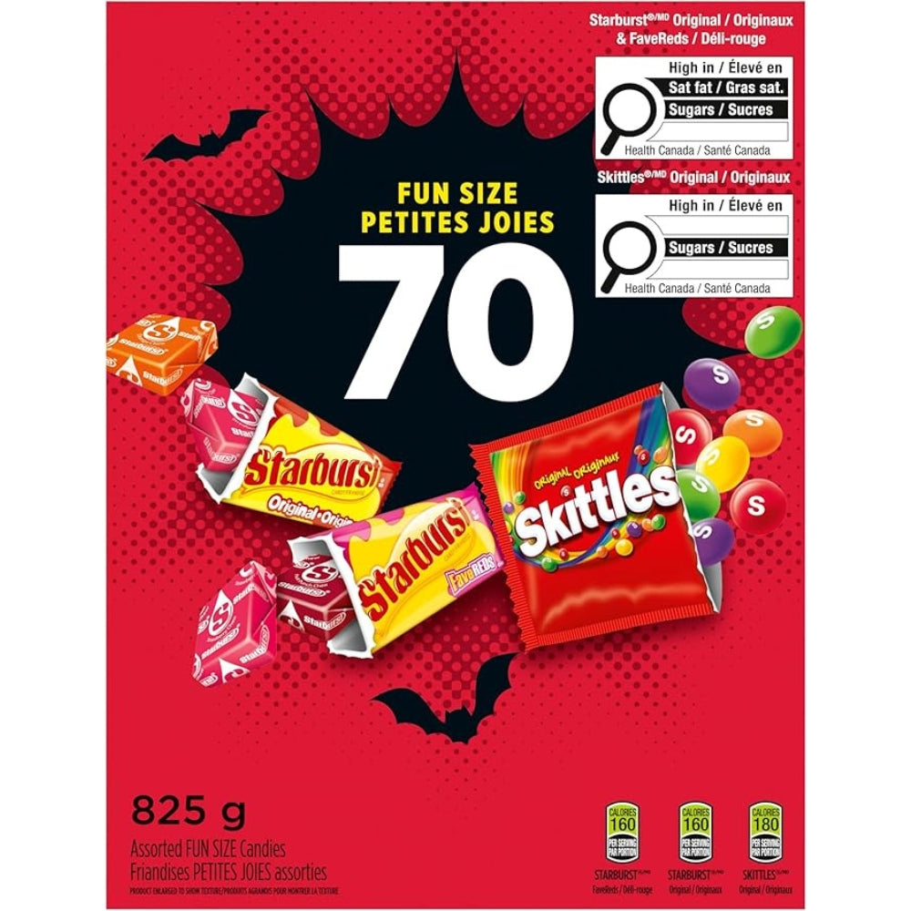 Skittles - Mini Skittles et Starburts, paq. 70