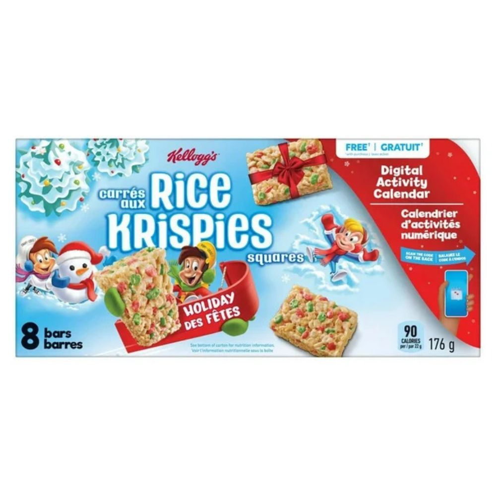 Kellogg's - Barres carrés aux Rice Krispies® des fêtes, 176 g