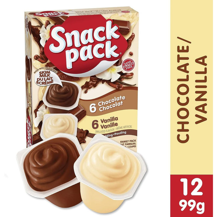 Snack Pack - Pudding au chocolat et à la vanille