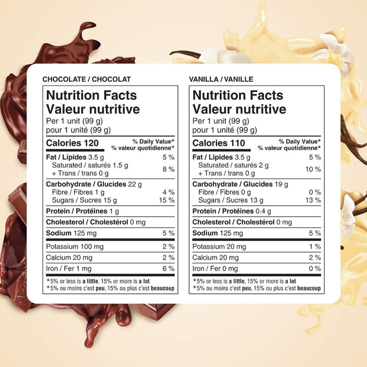 Snack Pack - Pudding au chocolat et à la vanille