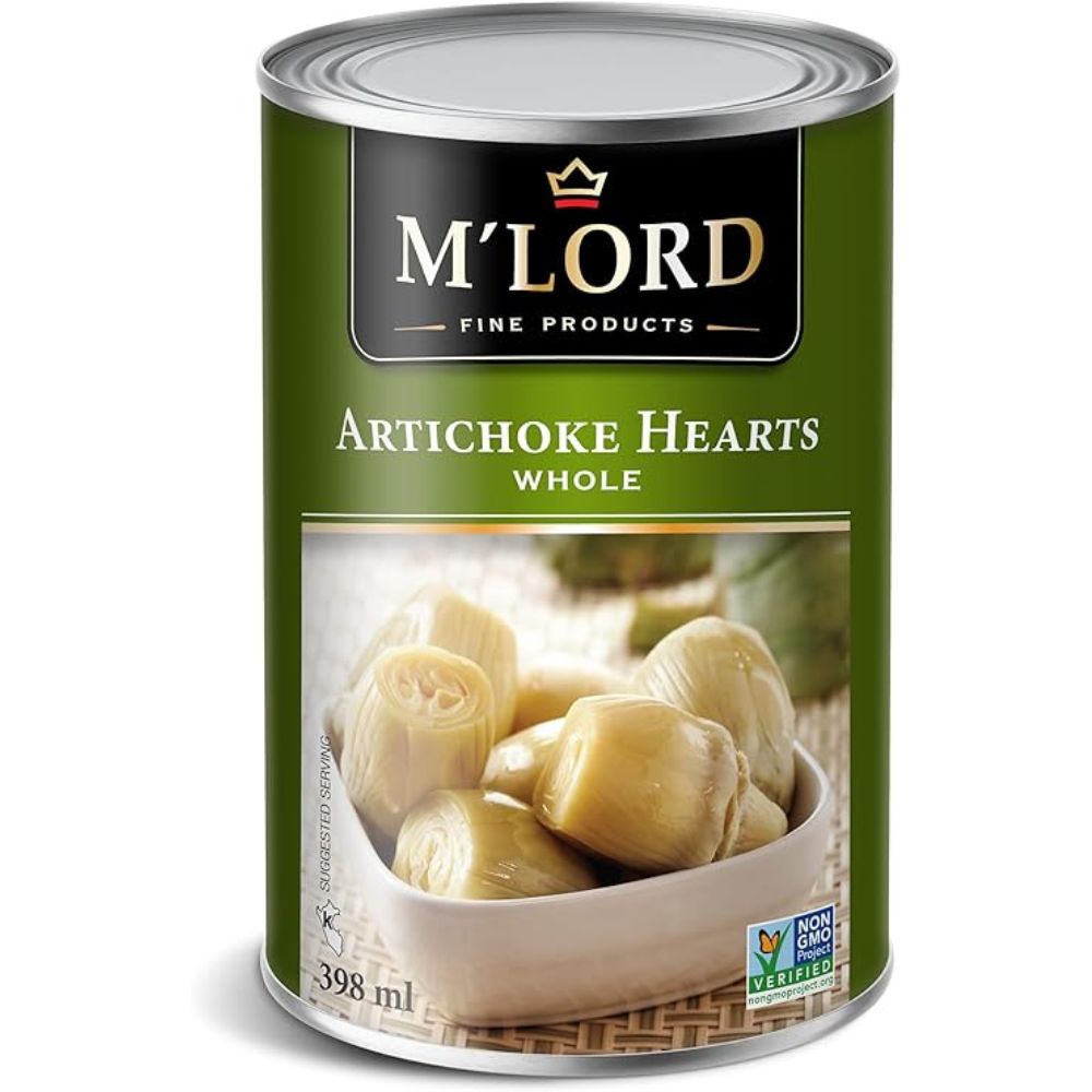 M'Lord - Whole Artichoke Hearts, Non-GMO, Nutritious and Healthy, 398 ml