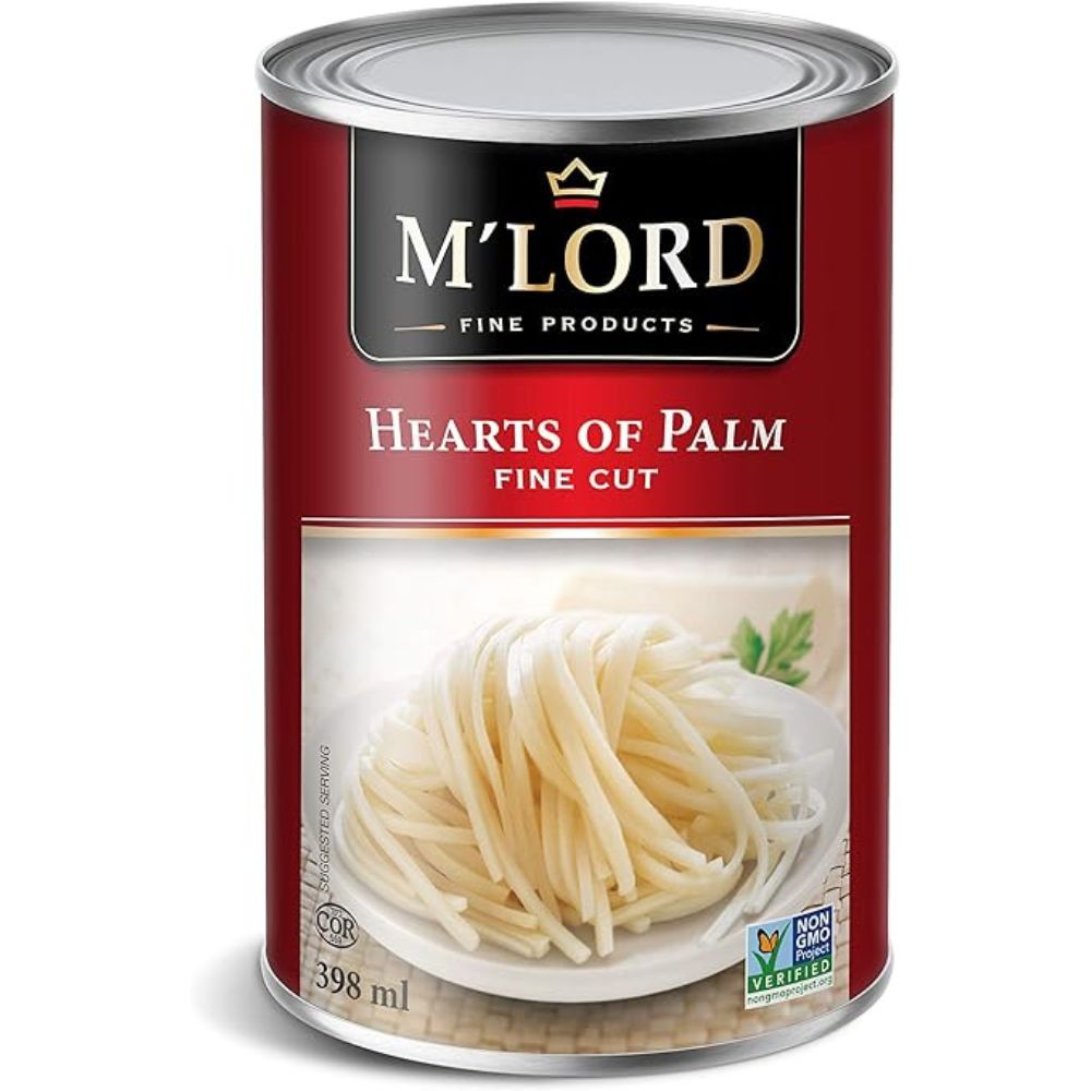M'Lord - Thinly Sliced Hearts of Palm, Non-GMO, Canned Hearts of Palm, 398 ml