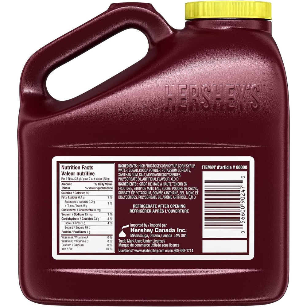 HERSHEY'S - Sirop de chocolat, ingrédients de cuisson, 2,6 litres