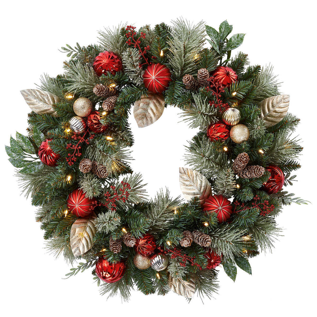 Couronne lumineuse de 76,2 cm (30 po) avec 50 lumières DEL, alimentée par piles