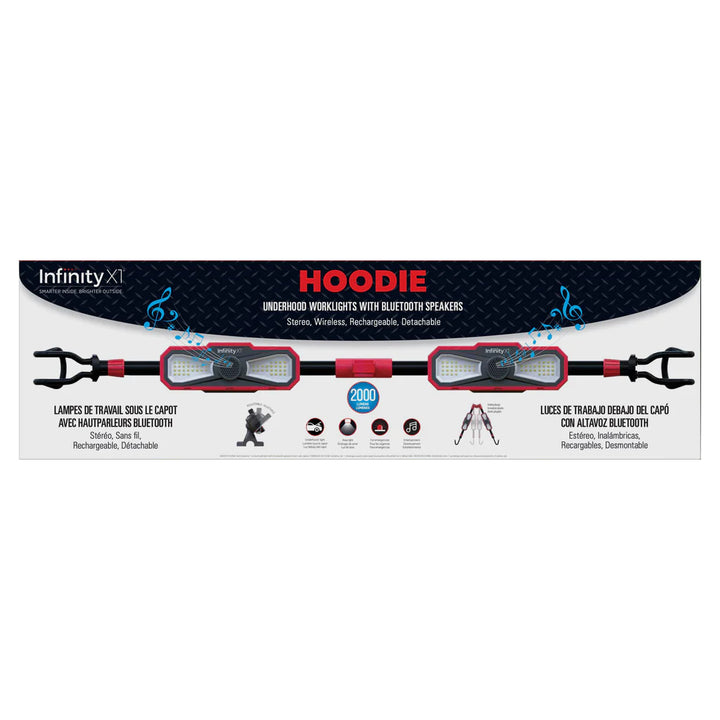 Hoodie Under Hood Worklights with Bluetooth Speakers