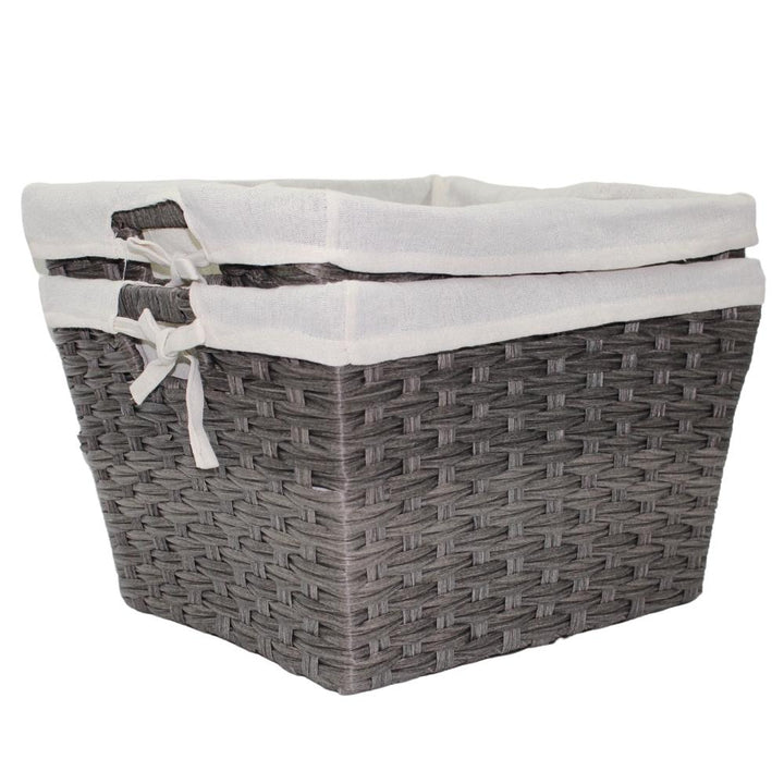 Bacs de rangement en faux osier