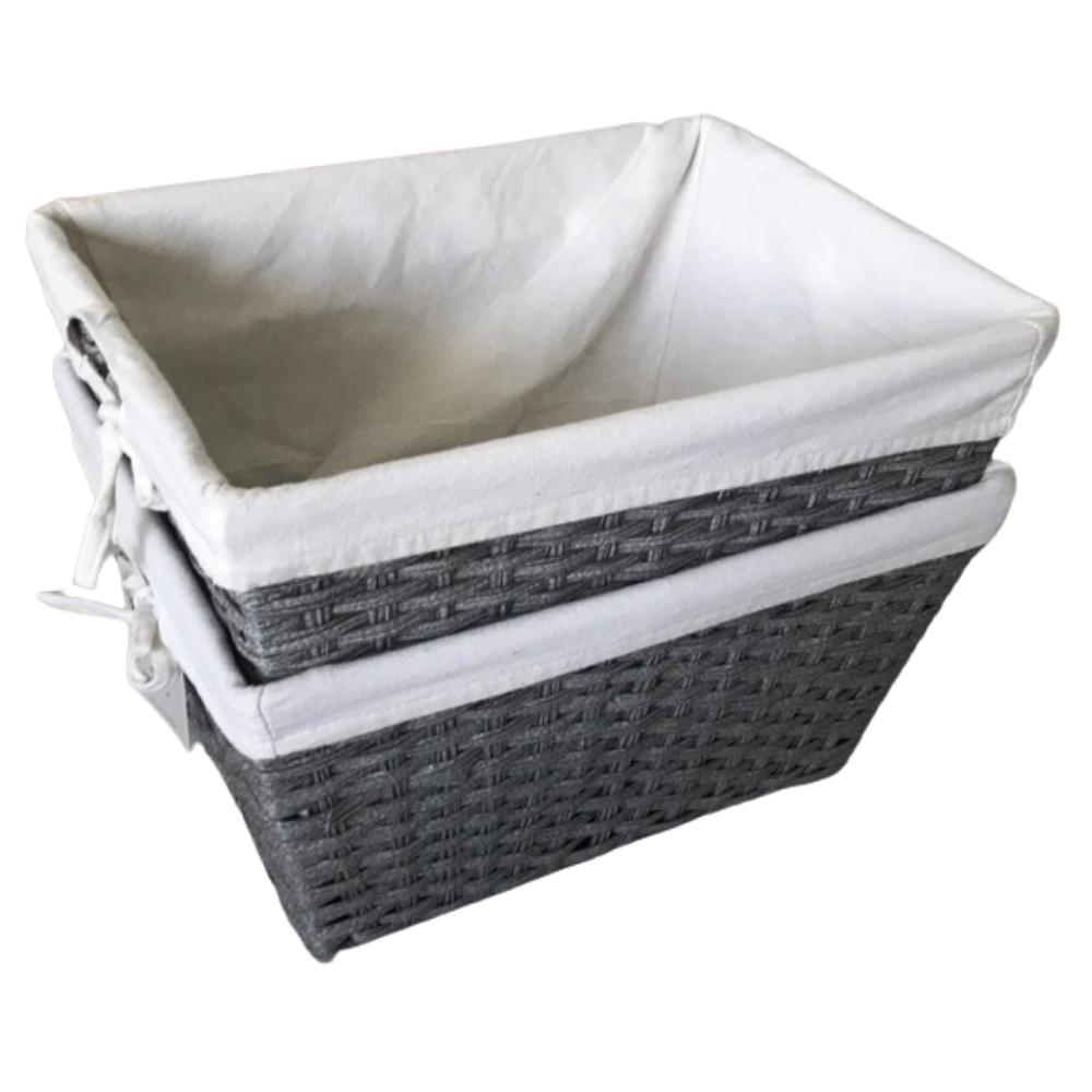 Bacs de rangement en faux osier