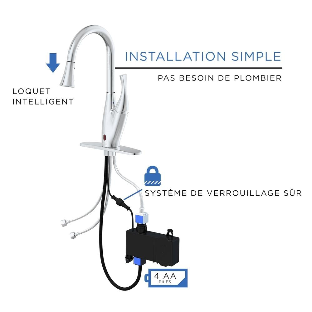 Bio Bidet - Robinet mitigeur de cuisine avec détecteur de mouvement